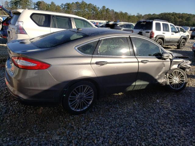 3FA6P0HD5ER133279 - 2014 FORD FUSION SE GRAY photo 3