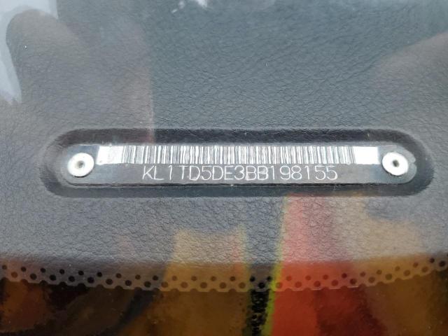 KL1TD5DE3BB198155 - 2011 CHEVROLET AVEO LT LS SILVER photo 12