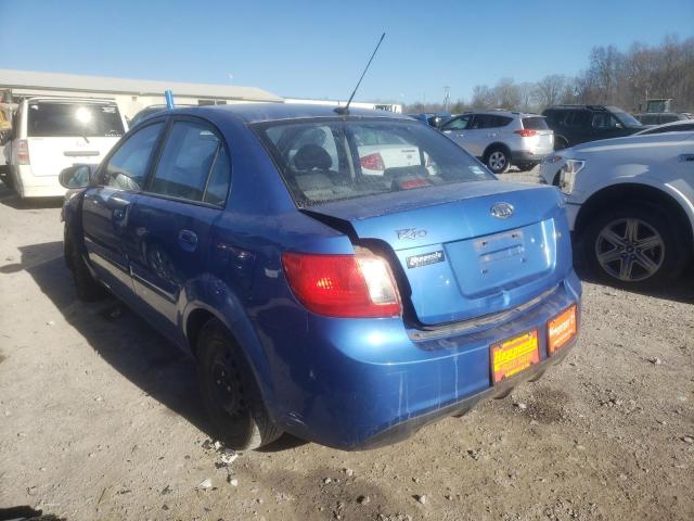 KNADH4A37A6644634 - 2010 KIA RIO LX BLUE photo 2