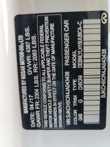 SJKCH5CR4JA043438 - 2018 INFINITI QX30 BASE أبيض صورة 14