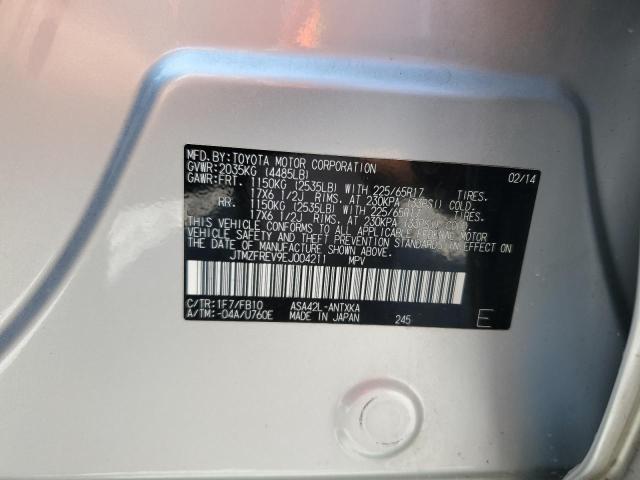 JTMZFREV9EJ004211 - 2014 TOYOTA RAV4 LE 银色 照片 13