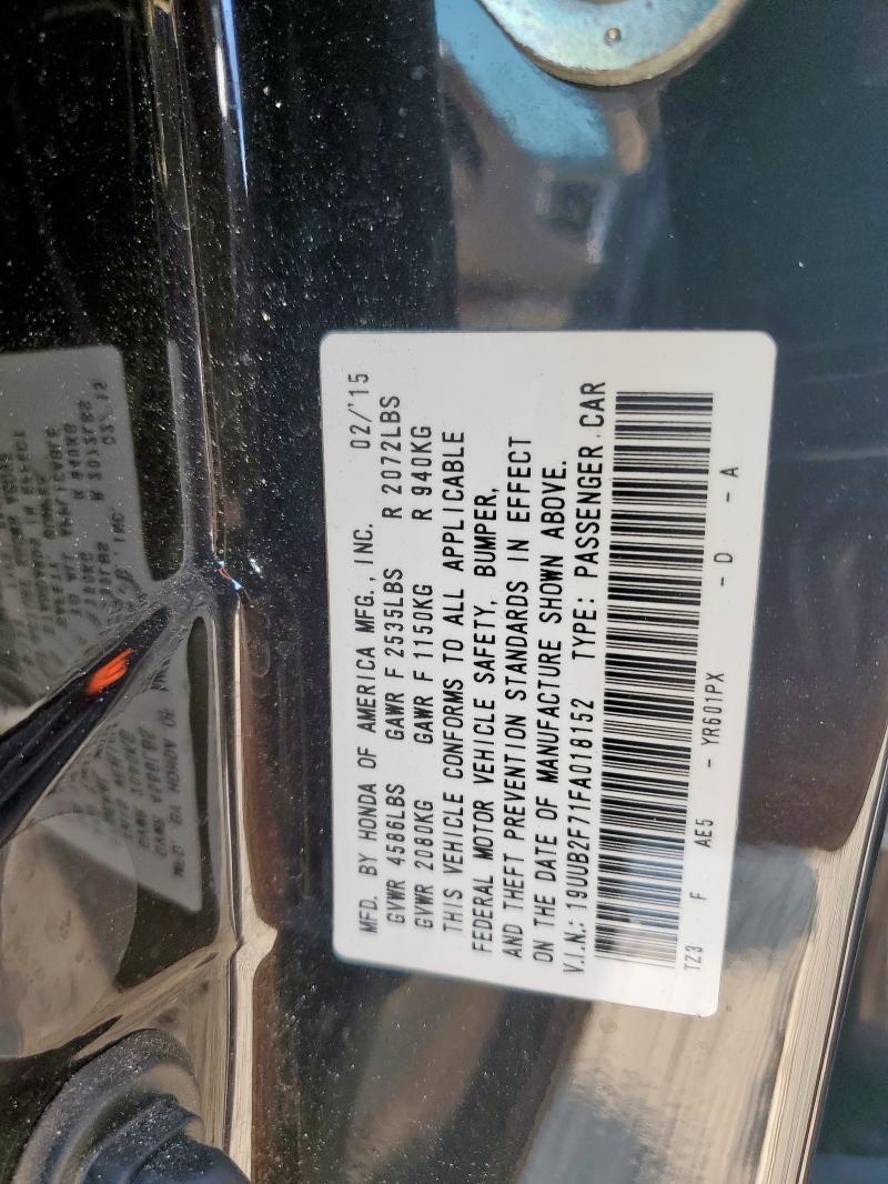 19UUB2F71FA018152 - 2015 ACURA TLX ADVANCE BLACK photo 13