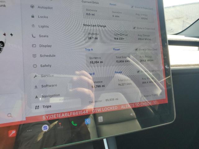 5YJ3E1EA6LF661544 - 2020 TESLA MODEL 3 WHITE photo 9