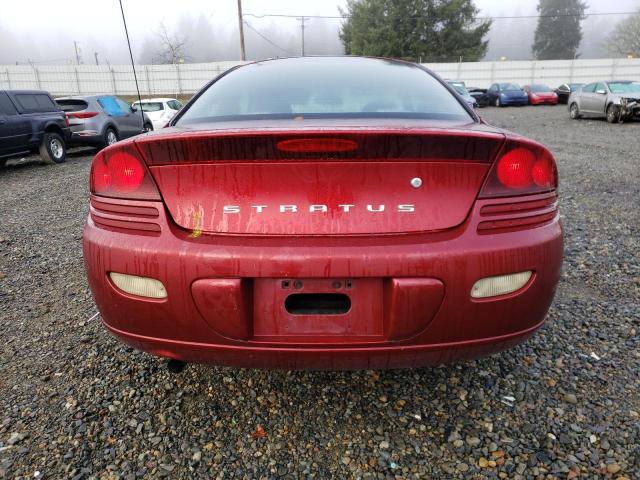 4B3AG42G71E070018 - 2001 DODGE STRATUS SE RED photo 6