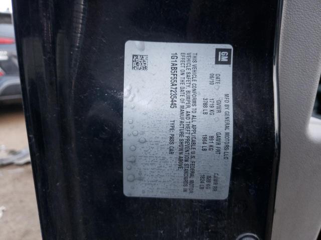 1G1AB5F55A7235445 - 2010 CHEVROLET COBALT LS BLACK photo 12