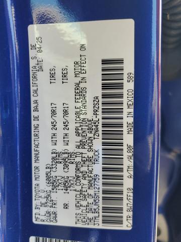 3TMLB5JN5SM127759 - 2025 TOYOTA TACOMA DOUBLE CAB 蓝色 照片 13