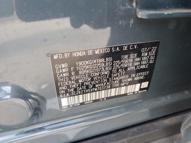 3CZRZ1H5XPM703738 - 2023 HONDA HR-V SPORT BLUE photo 14