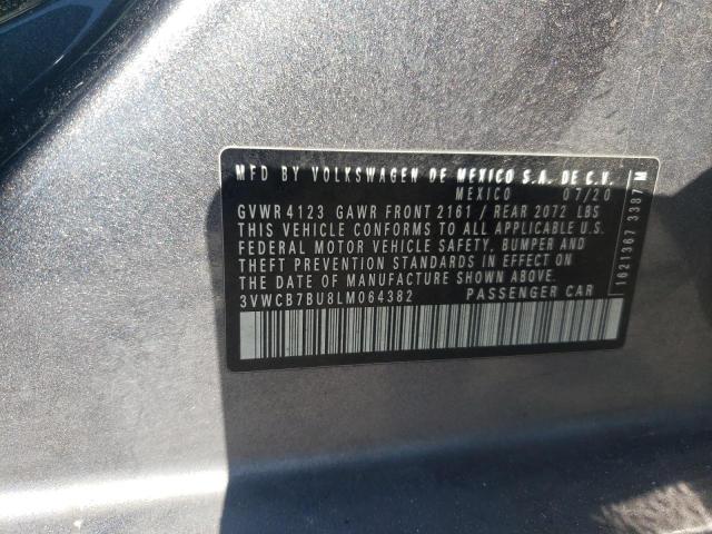 3VWCB7BU8LM064382 - 2020 VOLKSWAGEN JETTA S GRAY photo 12