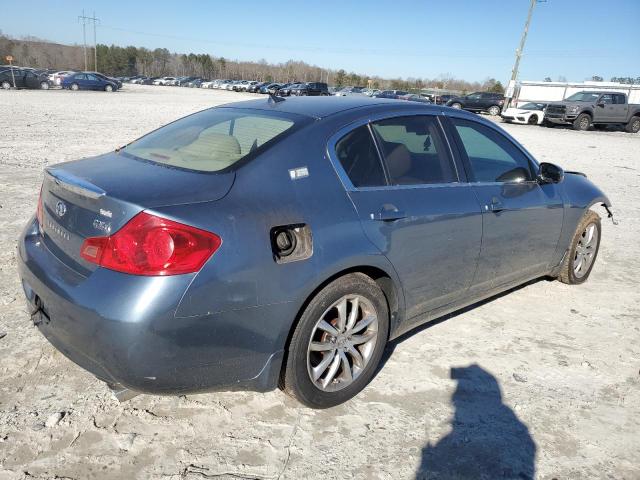 JNKBV61F08M262569 - 2008 INFINITI G35 BLUE photo 3