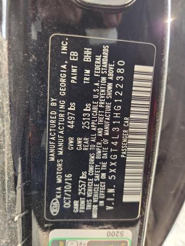 5XXGT4L31HG122380 - 2017 KIA OPTIMA LX Қара фото 12