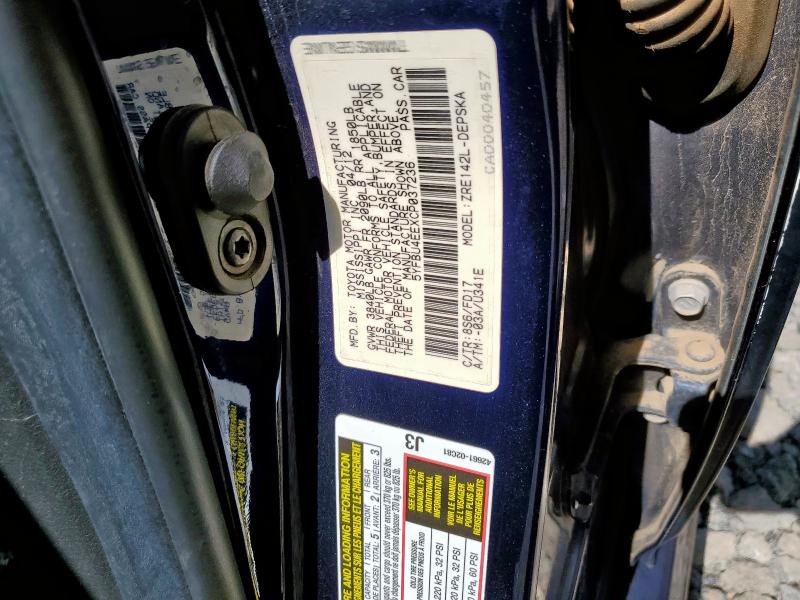 5YFBU4EEXCP037236 - 2012 TOYOTA COROLLA BASE ლურჯი ფოტო 13