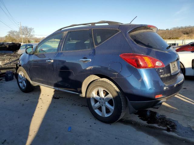 JN8AZ18U69W107012 - 2009 NISSAN MURANO S BLUE photo 2