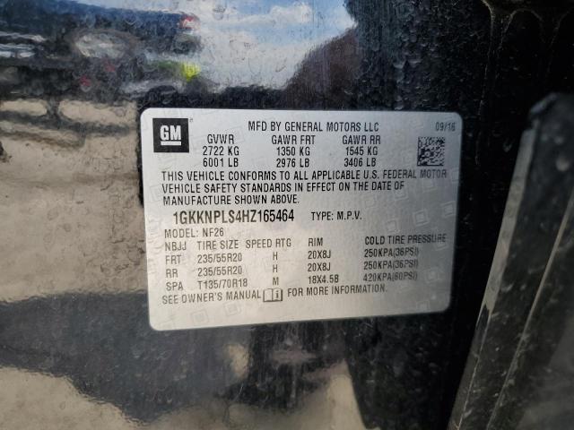 1GKKNPLS4HZ165464 - 2017 GMC ACADIA DENALI BLACK photo 13