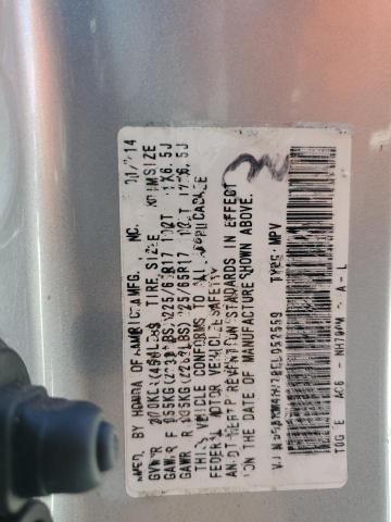 5J6RM4H78EL052559 - 2014 HONDA CR-V EXL GRAY photo 13