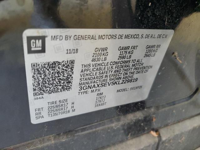 3GNAXSEV5KL229819 - 2019 CHEVROLET EQUINOX LS BLACK photo 14