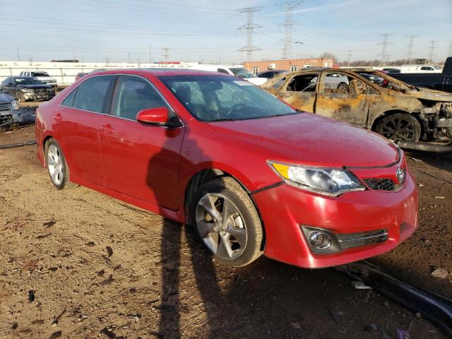 4T1BK1FK7CU504894 - 2012 TOYOTA CAMRY SE RED photo 4