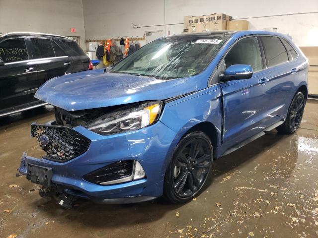 2FMPK4AP0LBB40530 - 2020 FORD EDGE ST BLUE photo 1