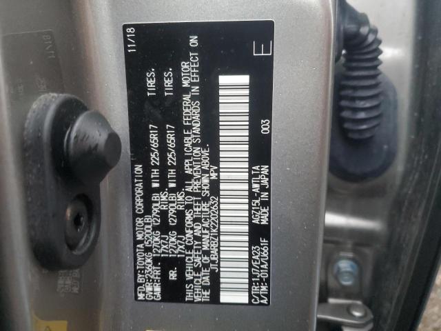 JTJBARBZ1K2202632 - 2019 LEXUS NX 300 BASE ვერცხლისფერი ფოტო 13