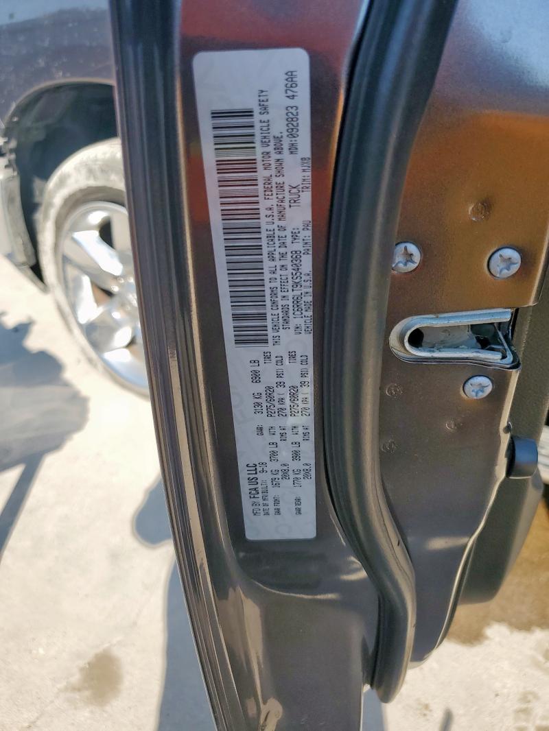 1C6RR6LT9KS540368 - 2019 RAM 1500 CLASSIC SLT فحمي صورة 13