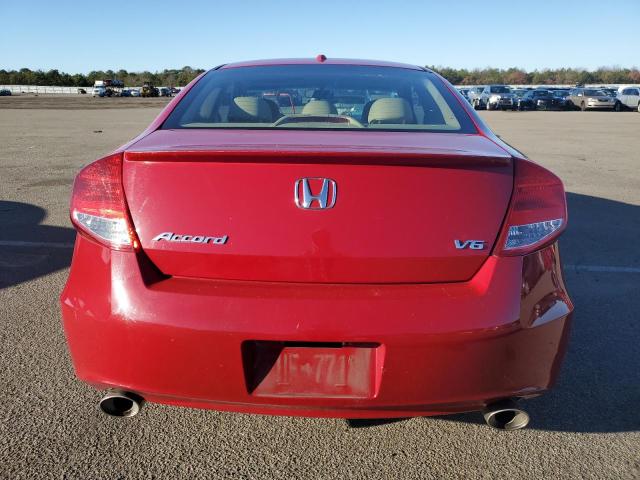 1HGCS2B8XBA006196 - 2011 HONDA ACCORD EXL RED photo 6