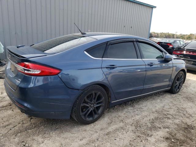 3FA6P0LU1JR247765 - 2018 FORD FUSION SE HYBRID TEAL photo 3