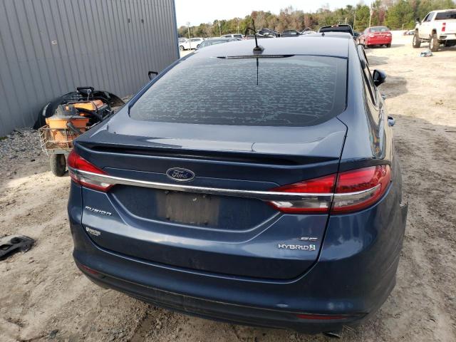 3FA6P0LU1JR247765 - 2018 FORD FUSION SE HYBRID TEAL photo 6