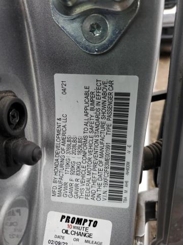 19XFC2F83ME001991 - 2021 HONDA CIVIC SPORT SILVER photo 13