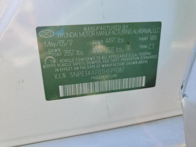 5NPE34AF0JH599087 - 2018 HYUNDAI SONATA SPORT Ağ foto 12