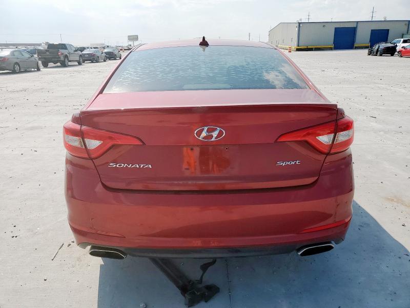5NPE34AF2GH324295 - 2016 HYUNDAI SONATA SPORT RED photo 6