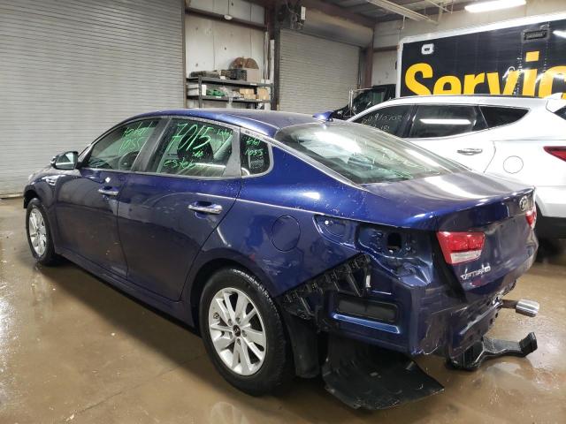 5XXGT4L33HG144493 - 2017 KIA OPTIMA LX BLUE photo 2