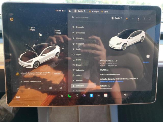 5YJ3E1EB6NF285813 - 2022 TESLA MODEL 3 თეთრი ფოტო 9