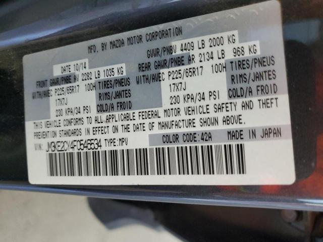 JM3KE2CY4F0546534 - 2015 MAZDA CX-5 TOURING GRAY photo 14