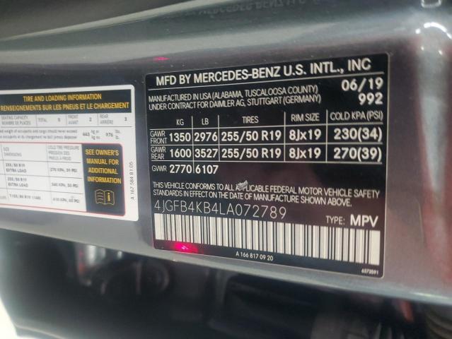 4JGFB4KB4LA072789 - 2020 MERCEDES-BENZ GLE 350 4MATIC GRAY photo 13