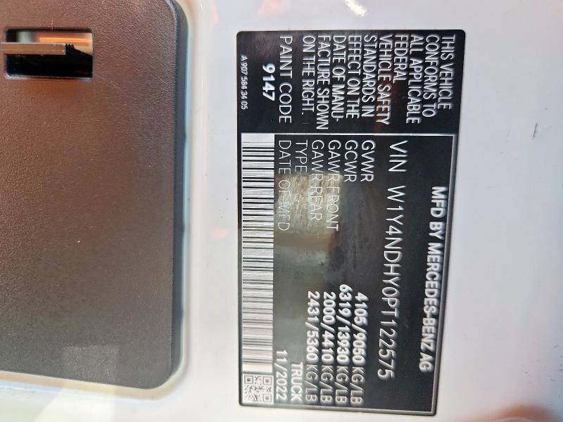 W1Y4NDHY0PT122575 - 2023 MERCEDES-BENZ SPRINTER 2500 თეთრი ფოტო 13