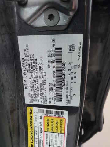 3FA6P0H76HR258905 - 2017 FORD FUSION SE GRAY photo 12