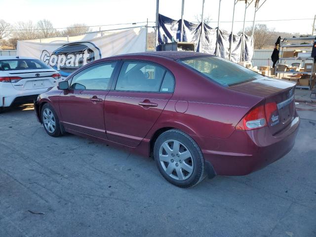 2HGFA16569H354261 - 2009 HONDA CIVIC LX BURGUNDY photo 2