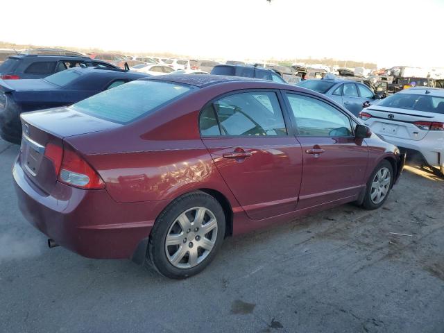 2HGFA16569H354261 - 2009 HONDA CIVIC LX BURGUNDY photo 3