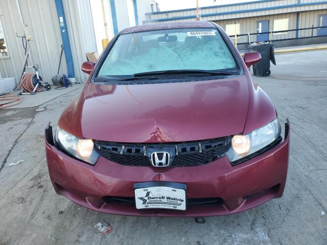 2HGFA16569H354261 - 2009 HONDA CIVIC LX BURGUNDY photo 5