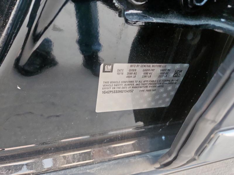 1G4ZP5SS0HU154352 - 2017 BUICK LACROSSE ESSENCE Черный фото 12