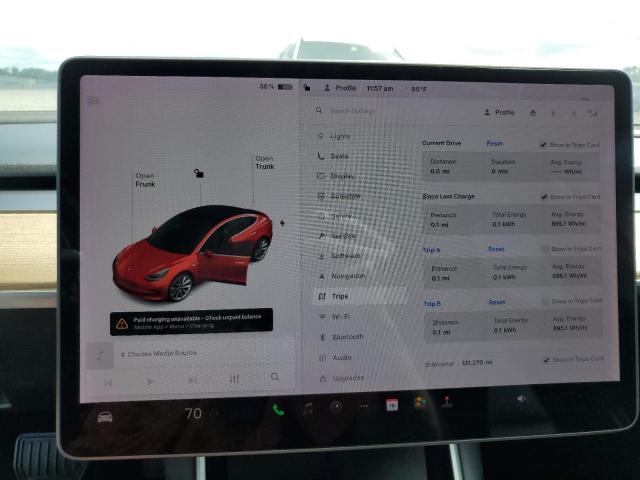 5YJ3E1EB9KF194501 - 2019 TESLA MODEL 3 RED photo 9