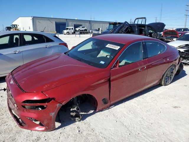 KMTG34TA1NU095669 - 2022 GENESIS G70 BASE RED photo 1