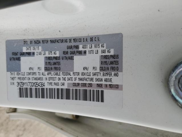 3MZBM1N70GM254384 - 2016 MAZDA 3 GRAND TOURING WHITE photo 12