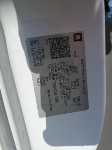 1GCWGAFG2K1319736 - 2019 CHEVROLET EXPRESS G2500 WHITE photo 14