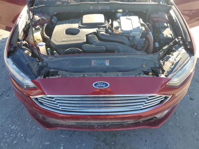 3FA6P0LU8HR161802 - 2017 FORD FUSION SE HYBRID BURGUNDY photo 11