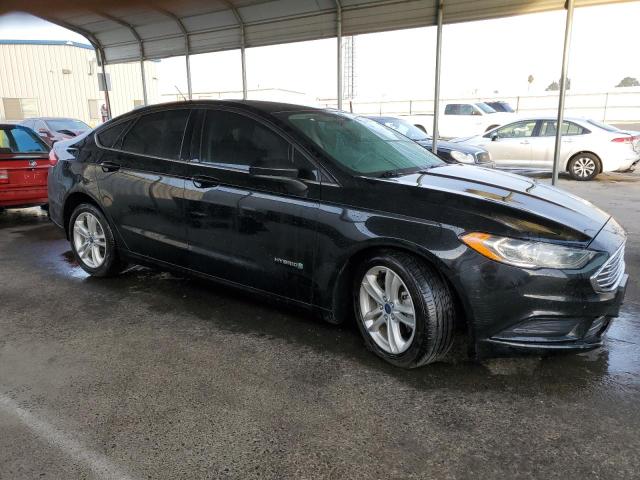 3FA6P0LU4JR172527 - 2018 FORD FUSION SE HYBRID BLACK photo 4