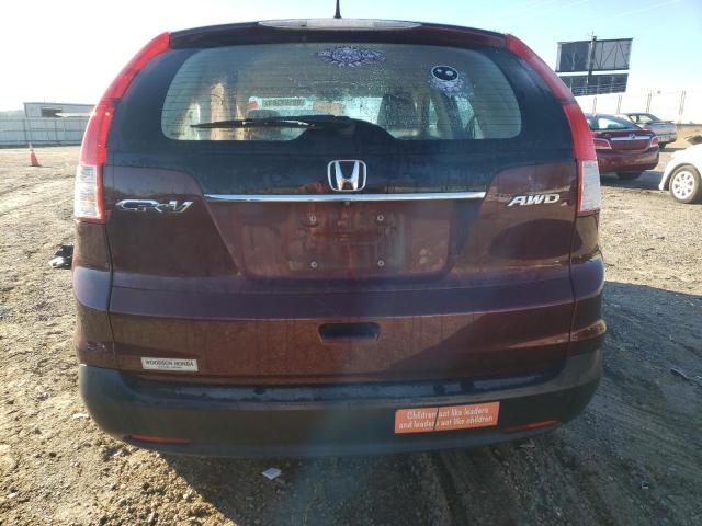 5J6RM4H31DL074642 - 2013 HONDA CR-V LX BURGUNDY photo 6