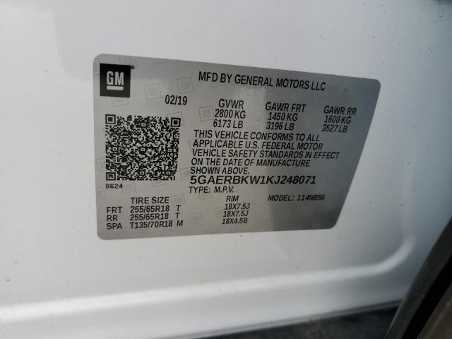 5GAERBKW1KJ248071 - 2019 BUICK ENCLAVE ESSENCE 白色 照片 14