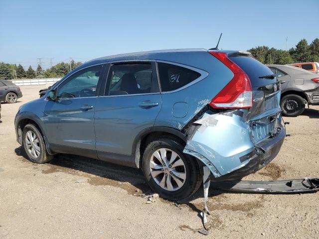 5J6RM4H7XDL007864 - 2013 HONDA CR-V EXL TURQUOISE photo 2