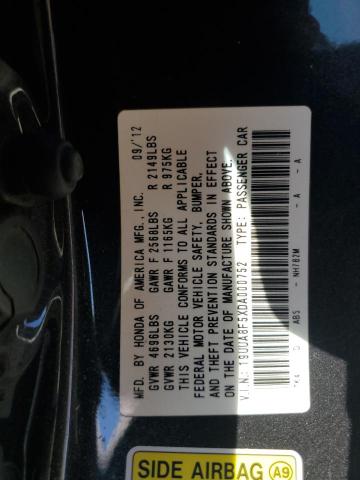 19UUA8F5XDA000752 - 2013 ACURA TL TECH შავი ფოტო 12