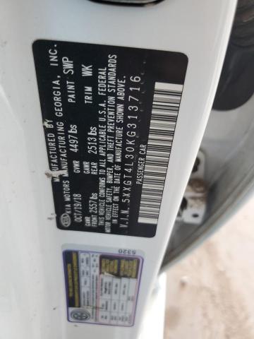 5XXGT4L30KG313716 - 2019 KIA OPTIMA LX Biały zdjęcie 12